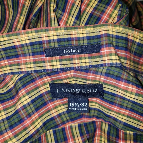 Lands'end Double Tattersall Check Button DownShirt - Picture 8 of 8